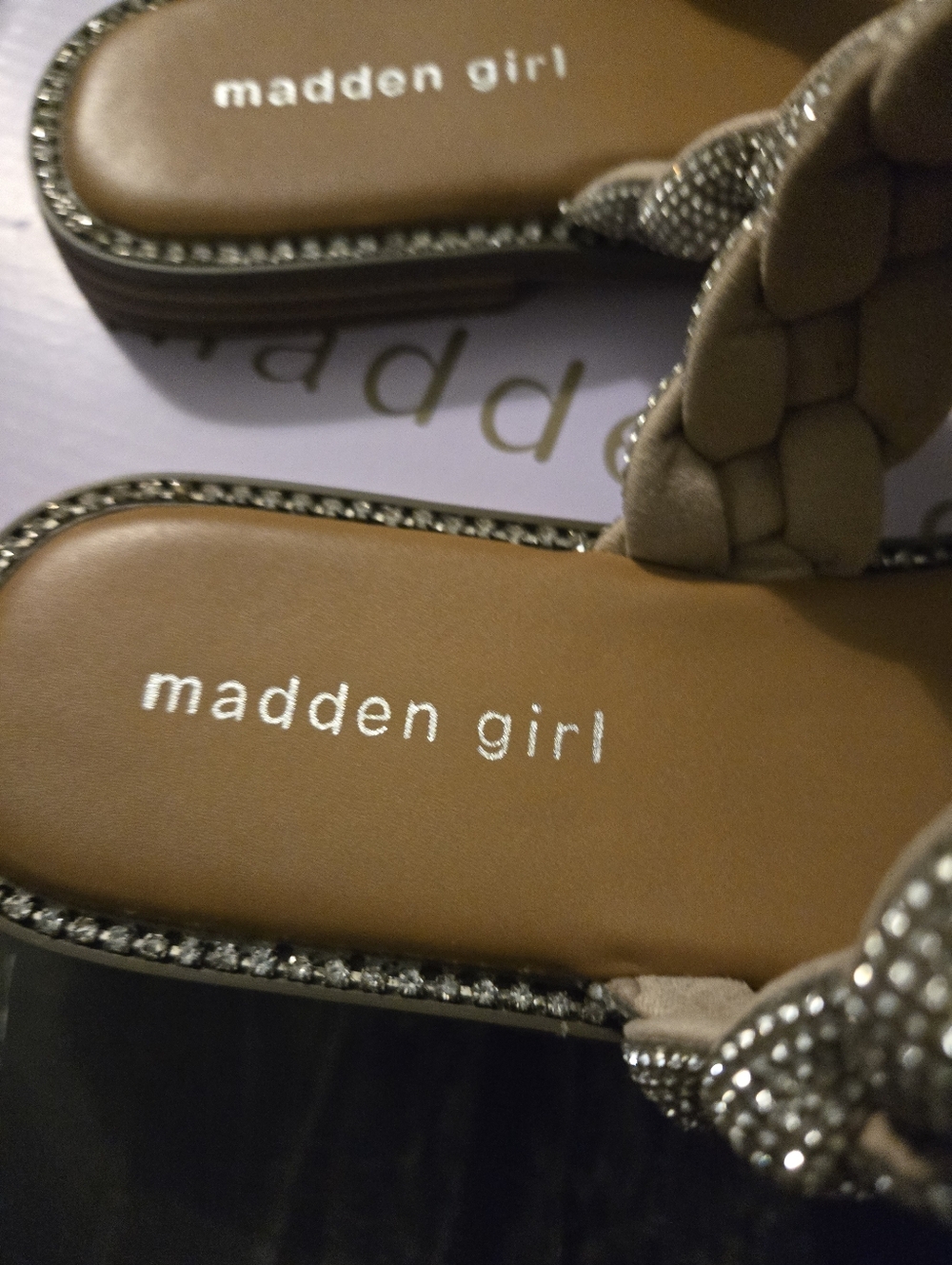 Madden Girl Braided Metallic Beaded Sandals - Silver - Picture 4 of 6